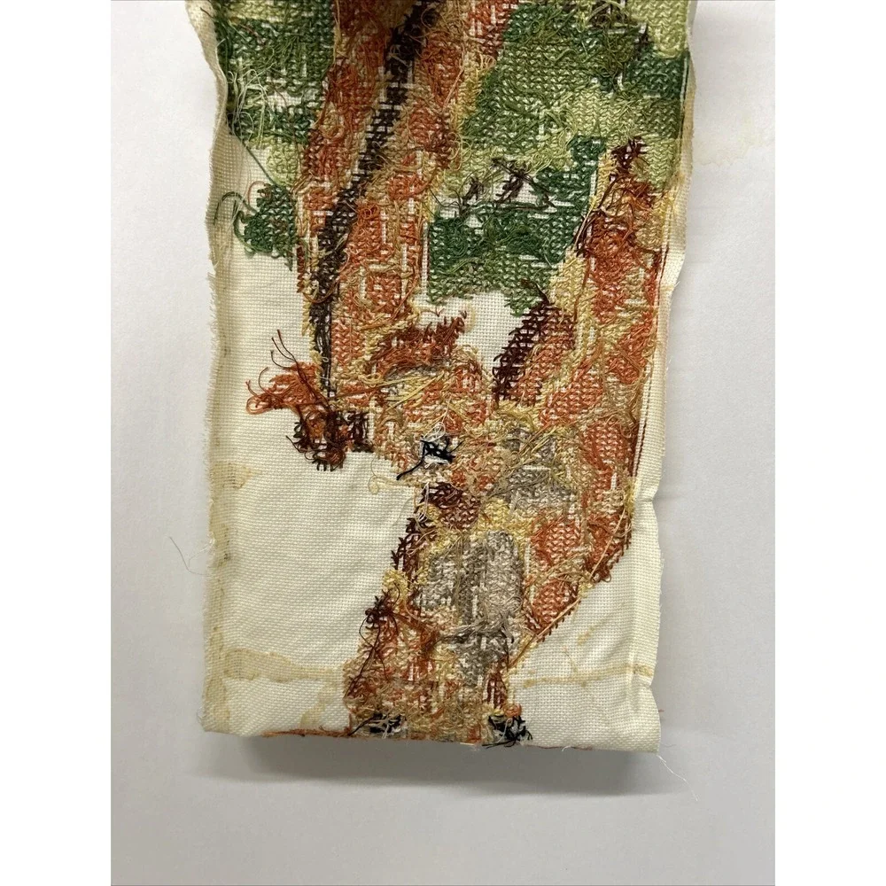 Cross Stitch Giraffes Vintage Wild Animals Nursery Wall Art Unframed 18